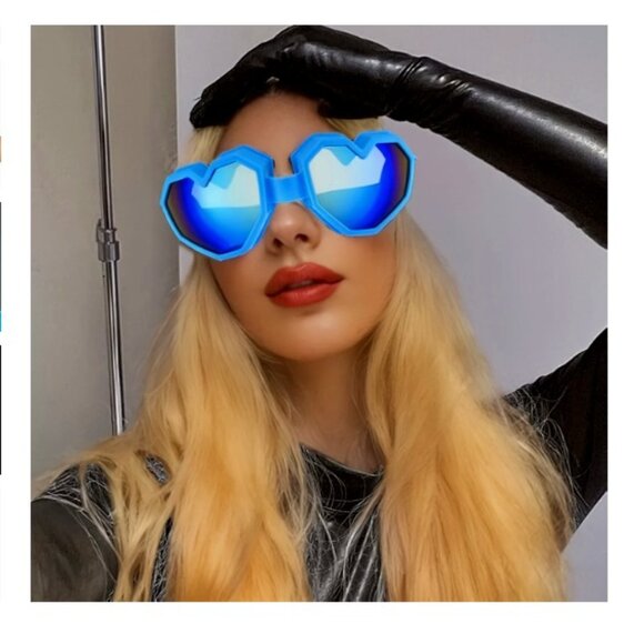 Electric Blue Rave Festival Goggles, Ravewear EDC Unisex - Picture 4 of 5